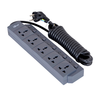Picture of Multi Plug Heavy Duty 5-Port Extension Socket Model MTS-2050 - Versatile Power Strip for Multiple Devices, Enhanced Durability - multi plug
