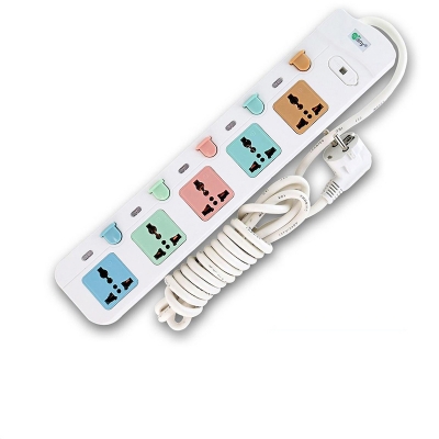 Picture of Multiplug Many Business Class 5 Gang Socket Model MTS-158=2Pin Plug / 3 Miter Wire - multi plug