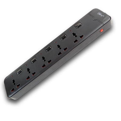 Picture of Multiplug Many Heavy Duty Black 5 Gang MTS-G251=3P/3m - multi plug