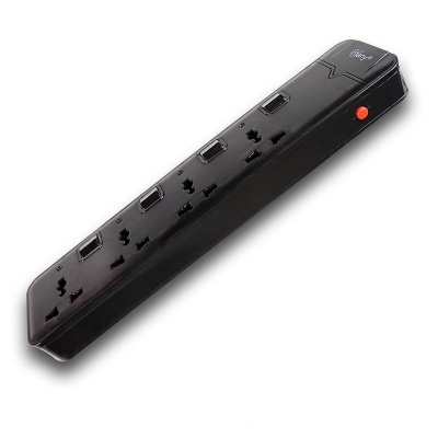 Picture of Multiplug Many Heavy Duty Black 4 Gang MTS-G241