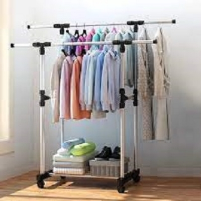 Picture of Extended Double Pool Cloth Hanging Stand Cloth Drying Stand silver No Ratings