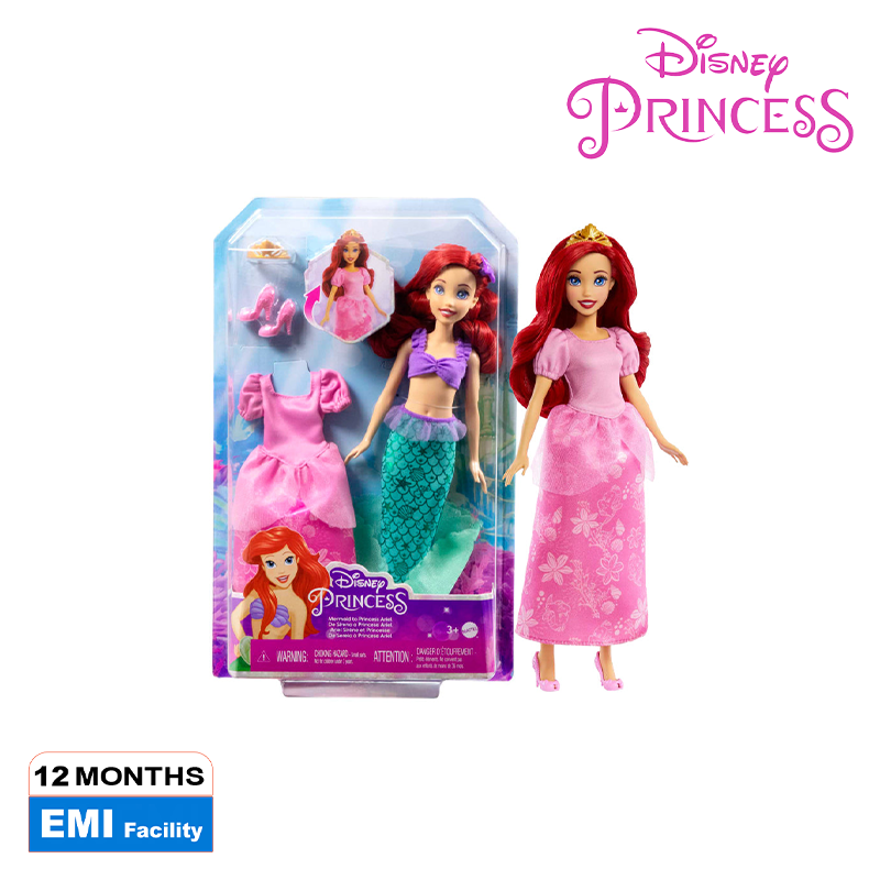 Picture of Disney HMG49 Princess Ariel 2-In-1 Mermaid To Princess Doll (Damage Box), Ages 3+