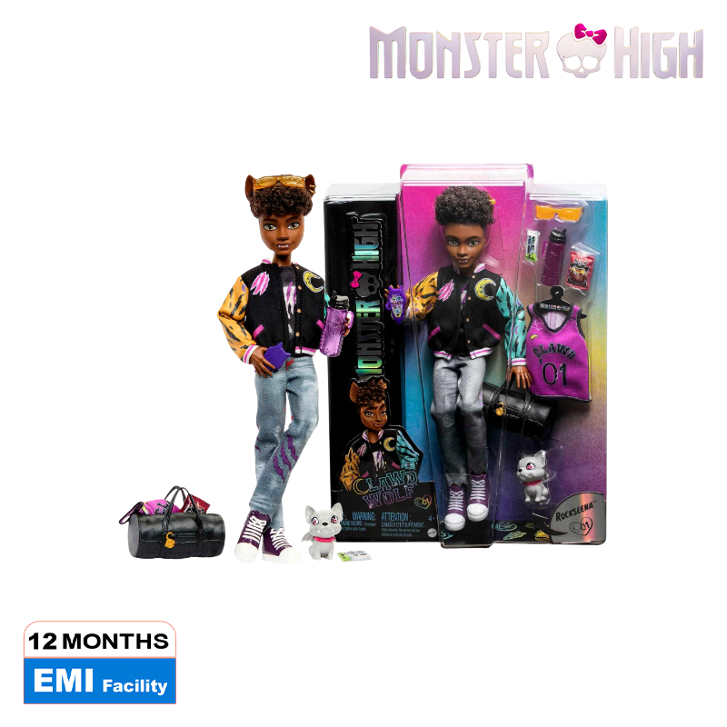 Picture of Monster High HNF65 Doll, Clawd Wolf Doll With Pet And Accessories
