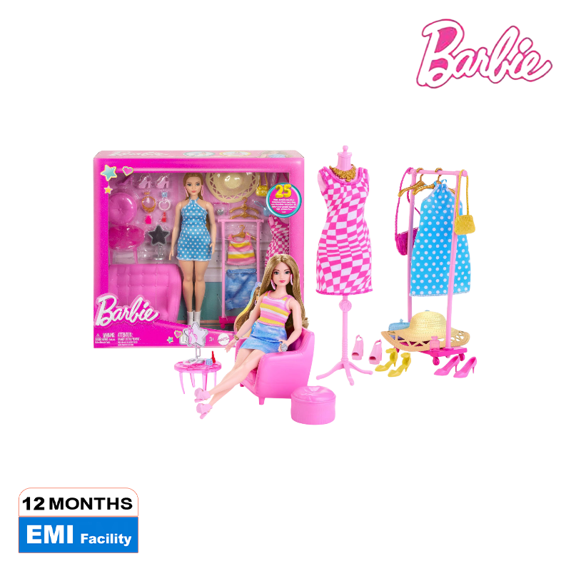 Picture of Barbie HPL78 Fashion Set with Doll and Wardrobe Set