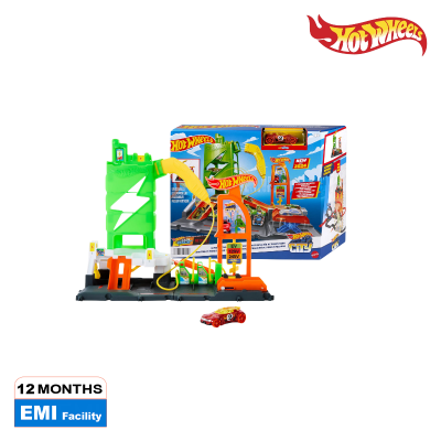 Picture of Hot Wheels HTN79 City Super Recharge Fuel Station