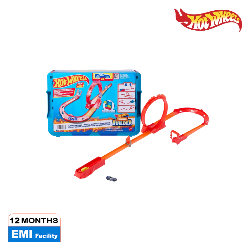 Picture of Hot Wheels HMC04 Fire-themed Track Building Set, Ages 5+