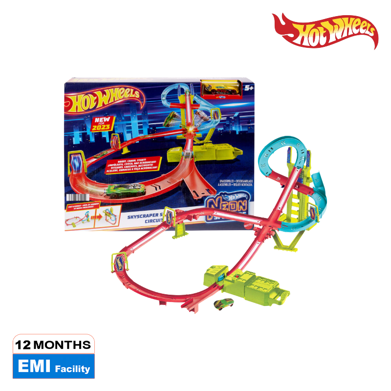 Picture of Hot Wheels HPC07 Skyscraper Speed Circuit Track Set, Ages 5+