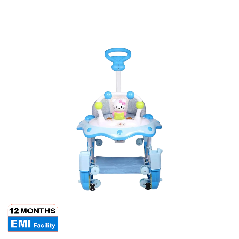 Picture of Baby Musical Walker cum Rocker with Push Handle BLB Brand- Blue