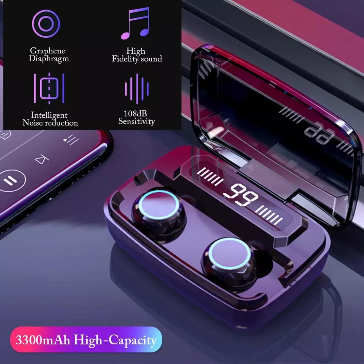 Picture of NEWEST M11 TWS Wireless Earphone LED Digital Display Touch 5.0 IPX7 Waterproof Mini Wireless Bluetooth Headset Headphone With Binaural HD Call