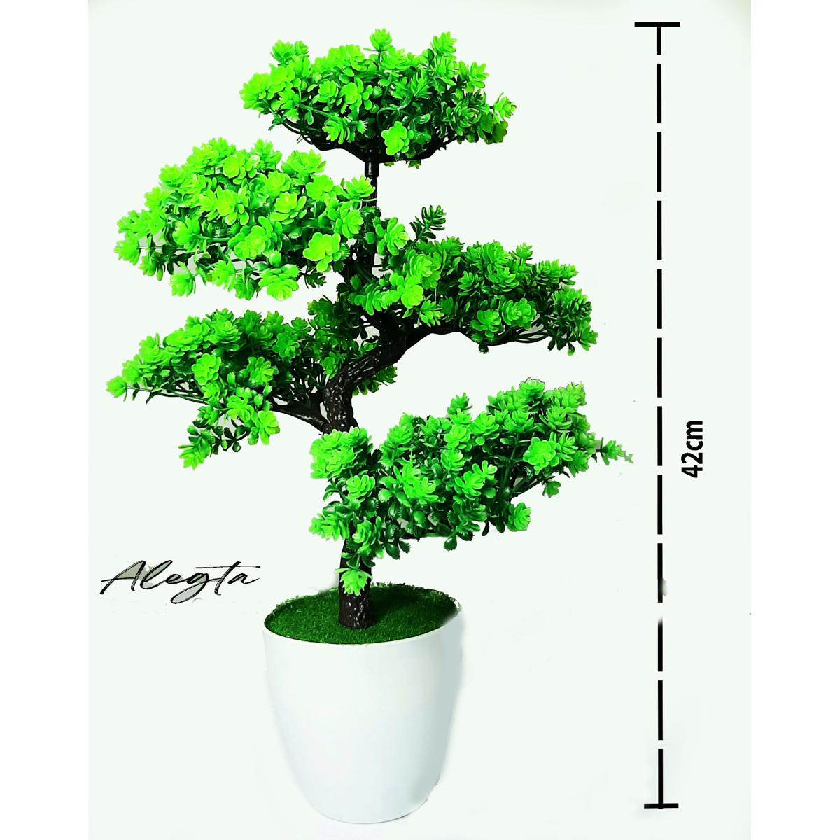 Picture of Potted Bonsai Artificial Plant Fake Trees Plant Green/Purple/Orange/Yellow/Red for Home Christmas Office Decoration A5740