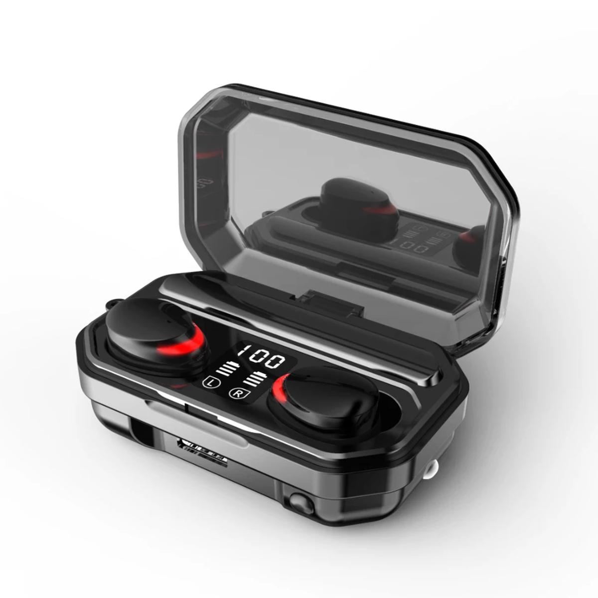 Picture of M15 Bluetooth Wireless Headphones TWS True IPX7 Waterproof Earbuds Touch Control Music Headset With Flashlight Mic Earphone