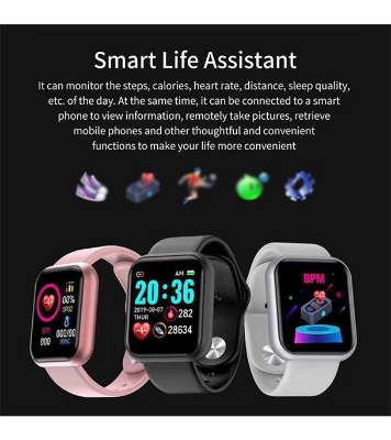 Picture of Y68 Pro Smart Watch Bluetooth Fitness Tracker Sport Heart Rate Monitor Blood Waterproof Women Color Bracelet D20 for Android IOS
