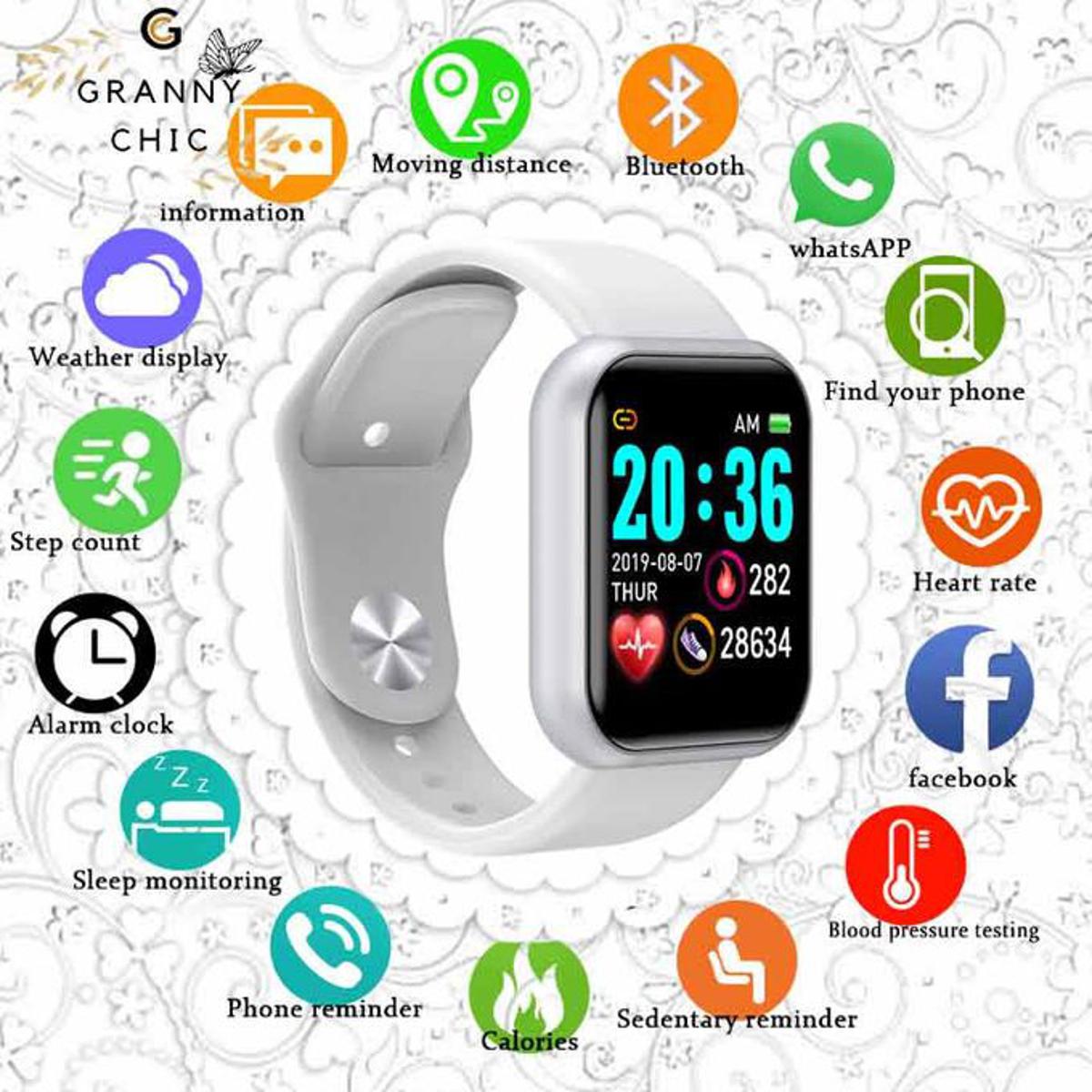 Picture of D20 Pro Bluetooth Smart Watch Men Women Y68 Blood Pressure Heart Rate Monitor Sport Smartwatch Fitness Tracker