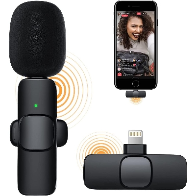 Picture of K8 Wireless Lavalier Microphone Portable Mini Mic for YouTube Facebook Live Stream TikTok Video Android Phone live broadcast