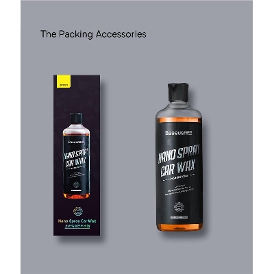 Picture of Baseus 500mL Foaming Liquid Car Polishing Wax Translucent Yellow Care Clean Polish Sander Car Wax Polishing Tools Car Ac