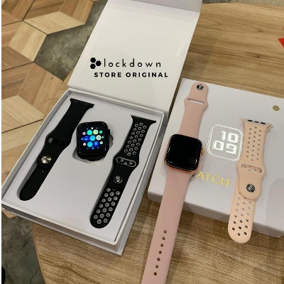 Picture of T55 Smartwatch Full Screen Touch Bluetooth Call Receive High Watch Apps Latest Version(Strap/2 Pair Belts) Pink, - Smart Watch
