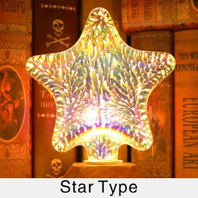 Picture of 4Pcs/lot LED Light E27 3D Bulb Decoration Lamp 110V Holiday Lights AC 220V 230V Night Lamp