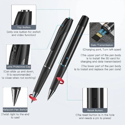 Picture of 1080P HD V8 pen Camera Portable Video Camera