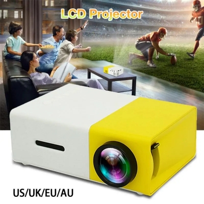 Picture of Salange YG300 Mini LED Projector Yg300 Upgraded Version 1000 Lumen 320x240P HDMI-compatible USB Audio Home Media Player Beamer