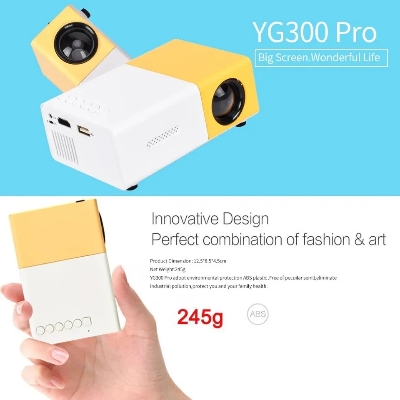 Picture of Salange YG300 Mini LED Projector Yg300 Upgraded Version 1000 Lumen 320x240P HDMI-compatible USB Audio Home Media Player Beamer