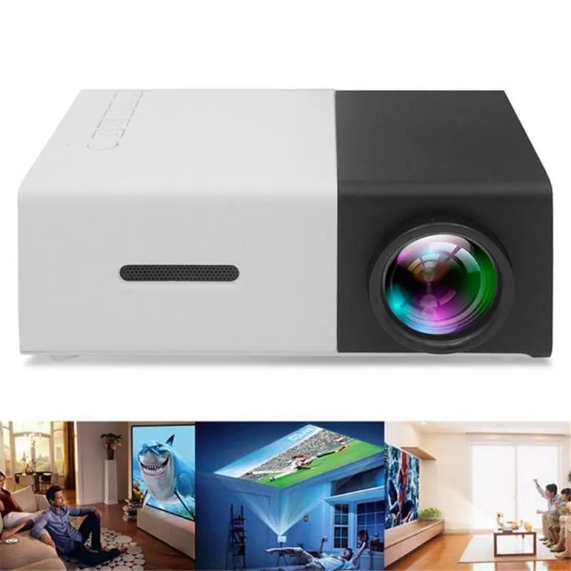 Picture of Salange YG300 Mini LED Projector Yg300 Upgraded Version 1000 Lumen 320x240P HDMI-compatible USB Audio Home Media Player Beamer
