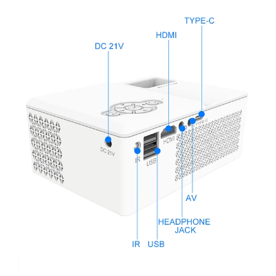 Picture of PTY60 Mini Portable Projector 3000 Lumens Pico LCD LED Home Theater Movie Projecteur Video Beamer Proyector