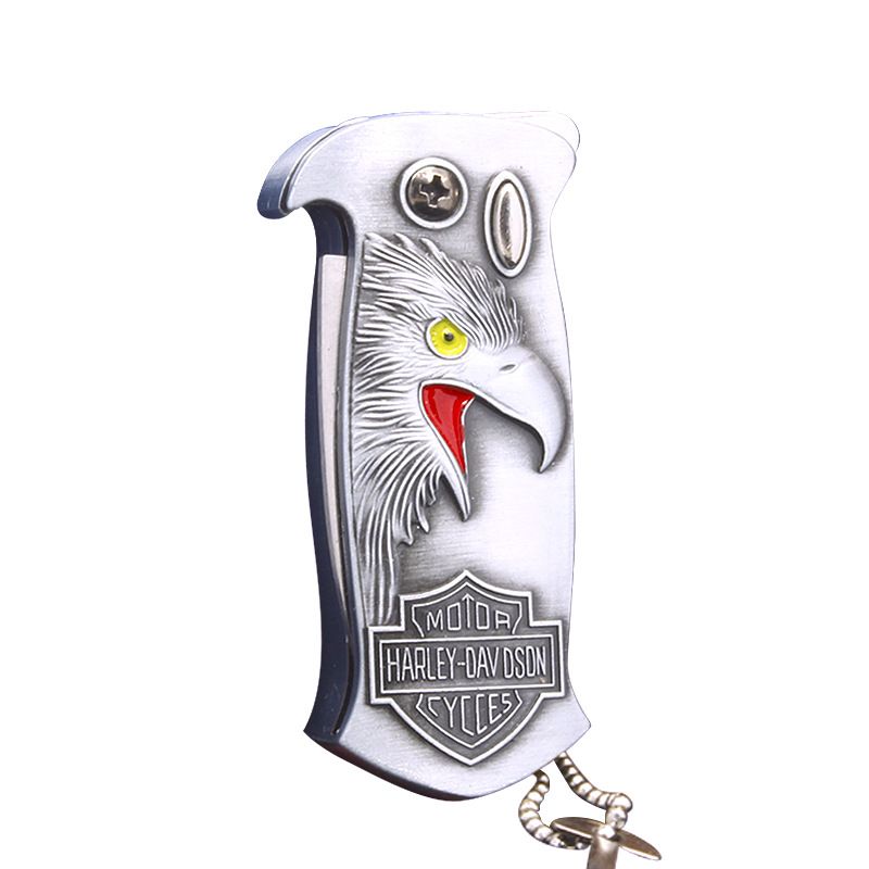 Picture of Outdoor Multifunctional Metal Eagle FoldingWindproof Lighter Set Creative Gift