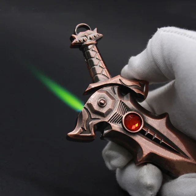 Picture of Green Flame Metal Model Group HaoYitian Sword Slaughter Dragon Blade WindproofGas Lighter