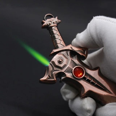 Picture of Green Flame Metal Model Group HaoYitian Sword Slaughter Dragon Blade WindproofGas Lighter