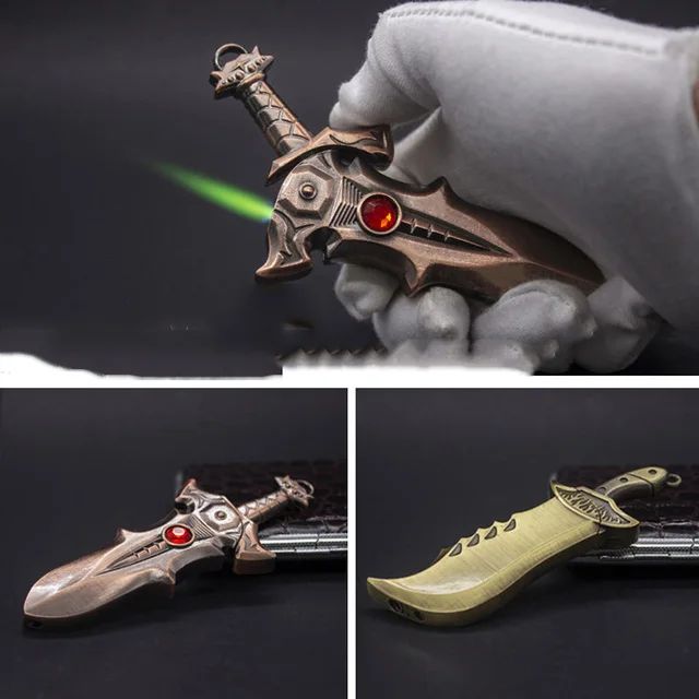Picture of Green Flame Metal Model Group HaoYitian Sword Slaughter Dragon Blade WindproofGas Lighter