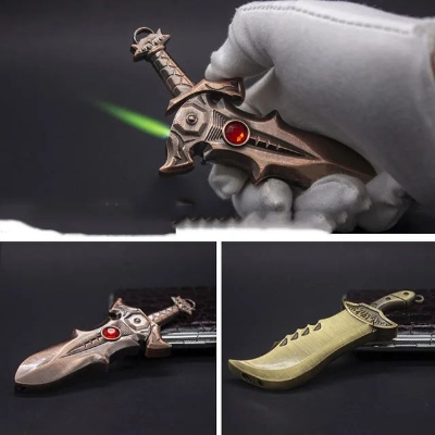 Picture of Green Flame Metal Model Group HaoYitian Sword Slaughter Dragon Blade WindproofGas Lighter