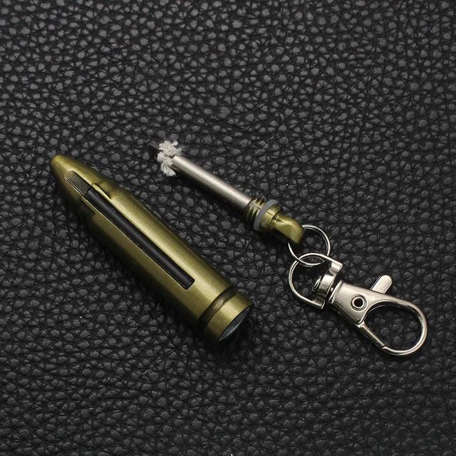 Picture of Creative kerosene lighter open fire lighter personality key chain pendant outdoor metal