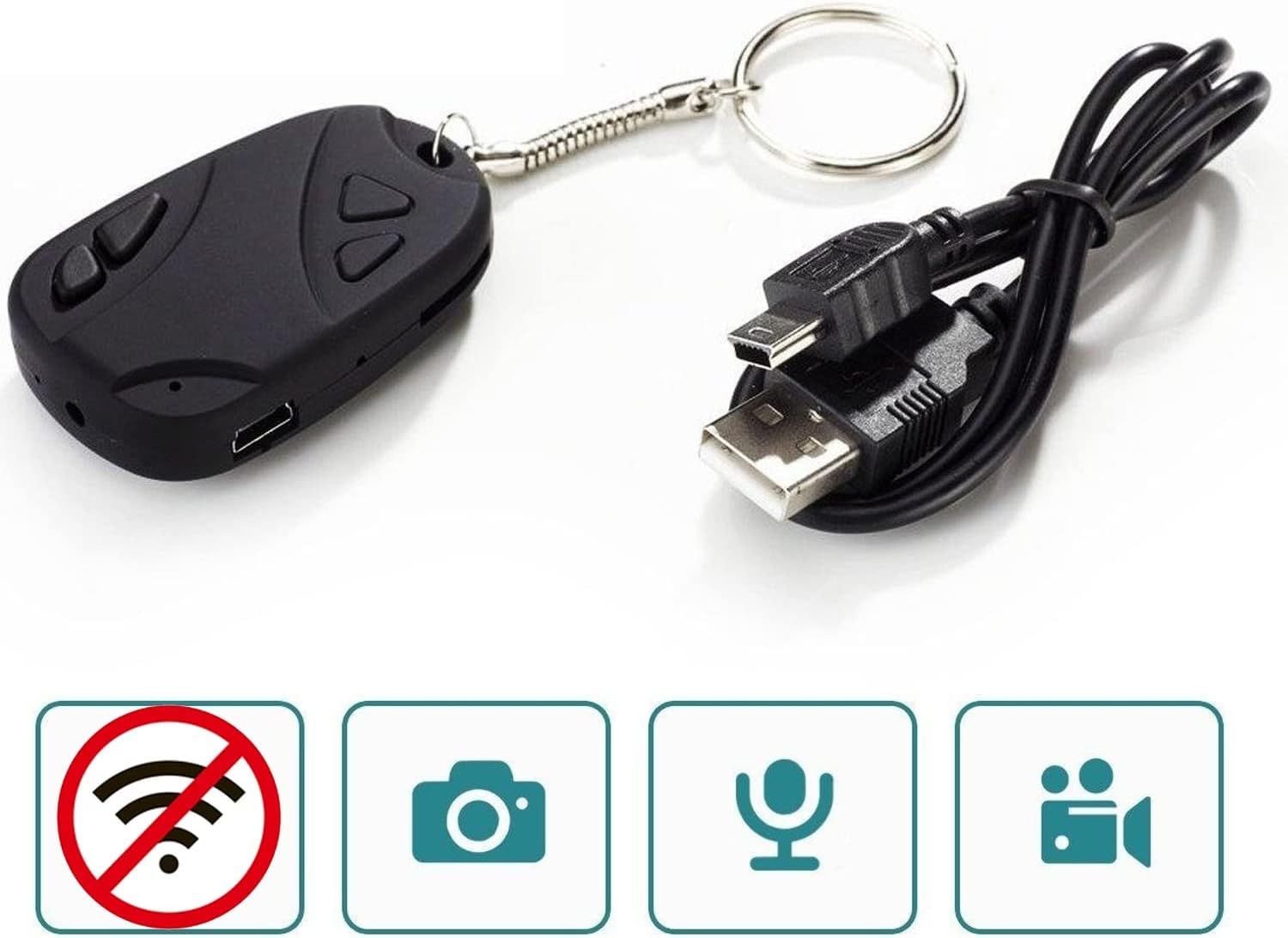 Picture of TFG  Full HD 720P Key Chain Camera Video and Audio Recording Mini Car Key Chain DV Security Camera