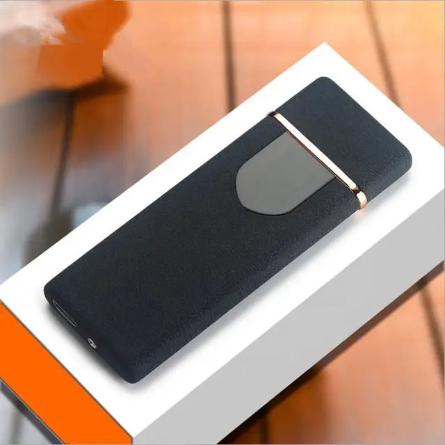 Picture of Portable Small Size Heat Coil Slim Lighter ZincAlloy Fingerprint Encendedor Electrico USB