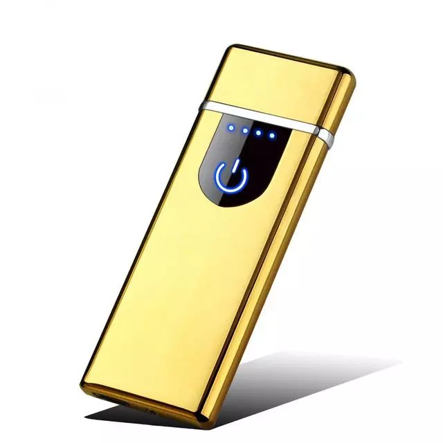 Picture of Portable Small Size Heat Coil Slim Lighter ZincAlloy Fingerprint Encendedor Electrico USB