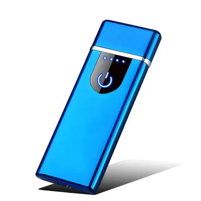 Picture of Portable Small Size Heat Coil Slim Lighter ZincAlloy Fingerprint Encendedor Electrico USB