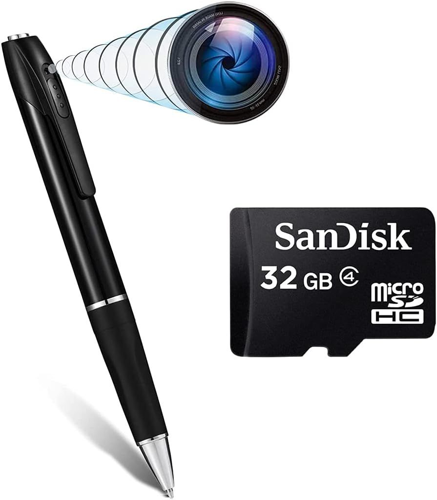 Picture of High Definition Wired Full HD Indoor Camcorder Pen Camera with Free 32 GB Micro SD Card +(W8-32GB)