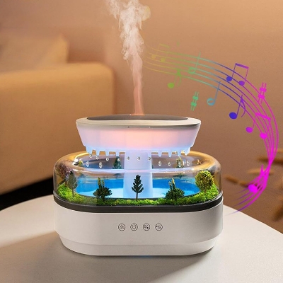 Picture of Rain Cloud Aroma Diffuser Small Air Humidifiers Water Drip Micro Landscape Essential Oils Ultrasonic Diffuser With 7 Night Light Landscape Essential