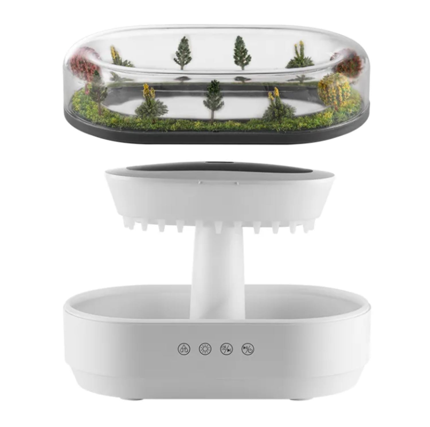 Picture of Rain Cloud Aroma Diffuser Small Air Humidifiers Water Drip Micro Landscape Essential Oils Ultrasonic Diffuser With 7 Night Light Landscape Essential