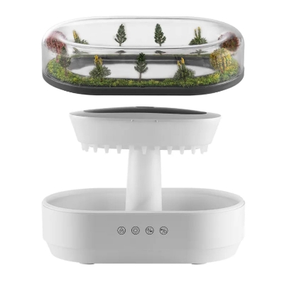 Picture of Rain Cloud Aroma Diffuser Small Air Humidifiers Water Drip Micro Landscape Essential Oils Ultrasonic Diffuser With 7 Night Light Landscape Essential