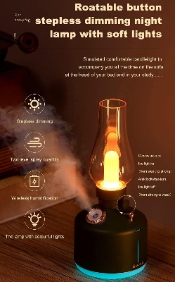 Picture of Kerosene Lamp Humidifier Wireless Fragrance Diffuser 280ML Essential Oil Diffuser Aromatherapy