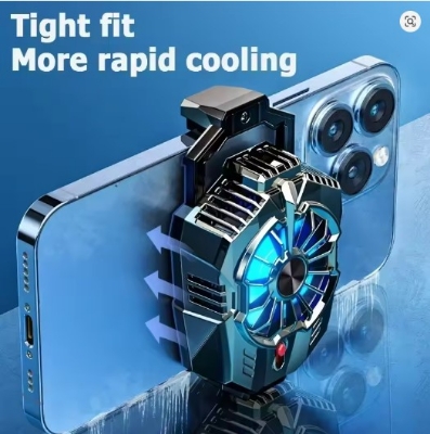 Picture of Coodio X20 Mobile Phone Cooler Remax Type-C System Back-clip Semiconductor Cooling Fan Radiator for PUBG Game Cooler for IOS Android Cool Heat Sink