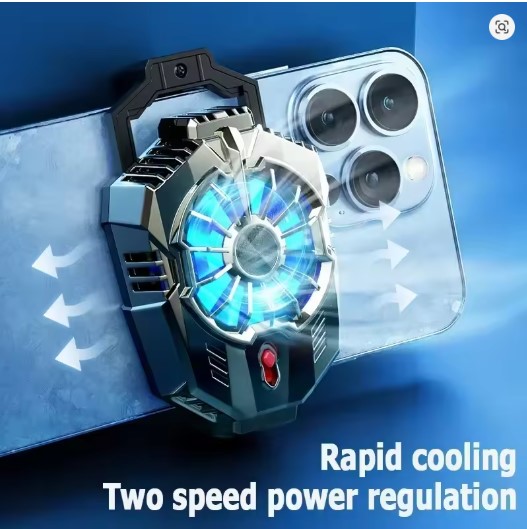 Picture of Coodio X20 Mobile Phone Cooler Remax Type-C System Back-clip Semiconductor Cooling Fan Radiator for PUBG Game Cooler for IOS Android Cool Heat Sink