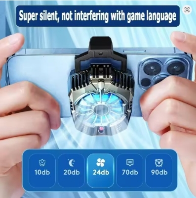 Picture of Coodio X20 Mobile Phone Cooler Remax Type-C System Back-clip Semiconductor Cooling Fan Radiator for PUBG Game Cooler for IOS Android Cool Heat Sink