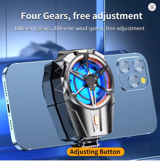 Picture of X52 Cooling Fans Mobile Phone Game Cooler System Rechargeable Battery Silent Cooler Three Speed Adjustable Fans Gaming Radiator