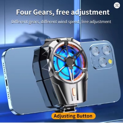 Picture of X52 Cooling Fans Mobile Phone Game Cooler System Rechargeable Battery Silent Cooler Three Speed Adjustable Fans Gaming Radiator