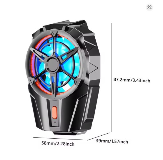 Picture of X52 Cooling Fans Mobile Phone Game Cooler System Rechargeable Battery Silent Cooler Three Speed Adjustable Fans Gaming Radiator