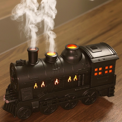 Picture of Creative Train Spit Ring Ultrasonic Air Humidifier Aromatherapy Home Bedroom Creative Essential Oil Burner Diffuser