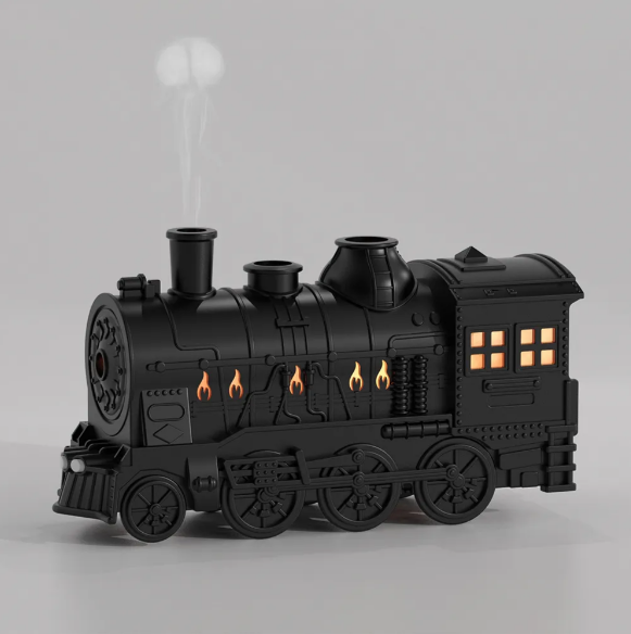 Picture of Creative Train Spit Ring Ultrasonic Air Humidifier Aromatherapy Home Bedroom Creative Essential Oil Burner Diffuser