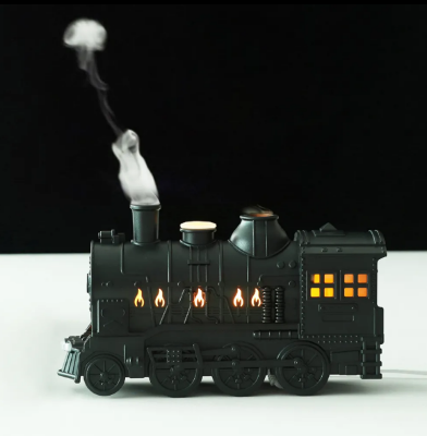 Picture of Creative Train Spit Ring Ultrasonic Air Humidifier Aromatherapy Home Bedroom Creative Essential Oil Burner Diffuser